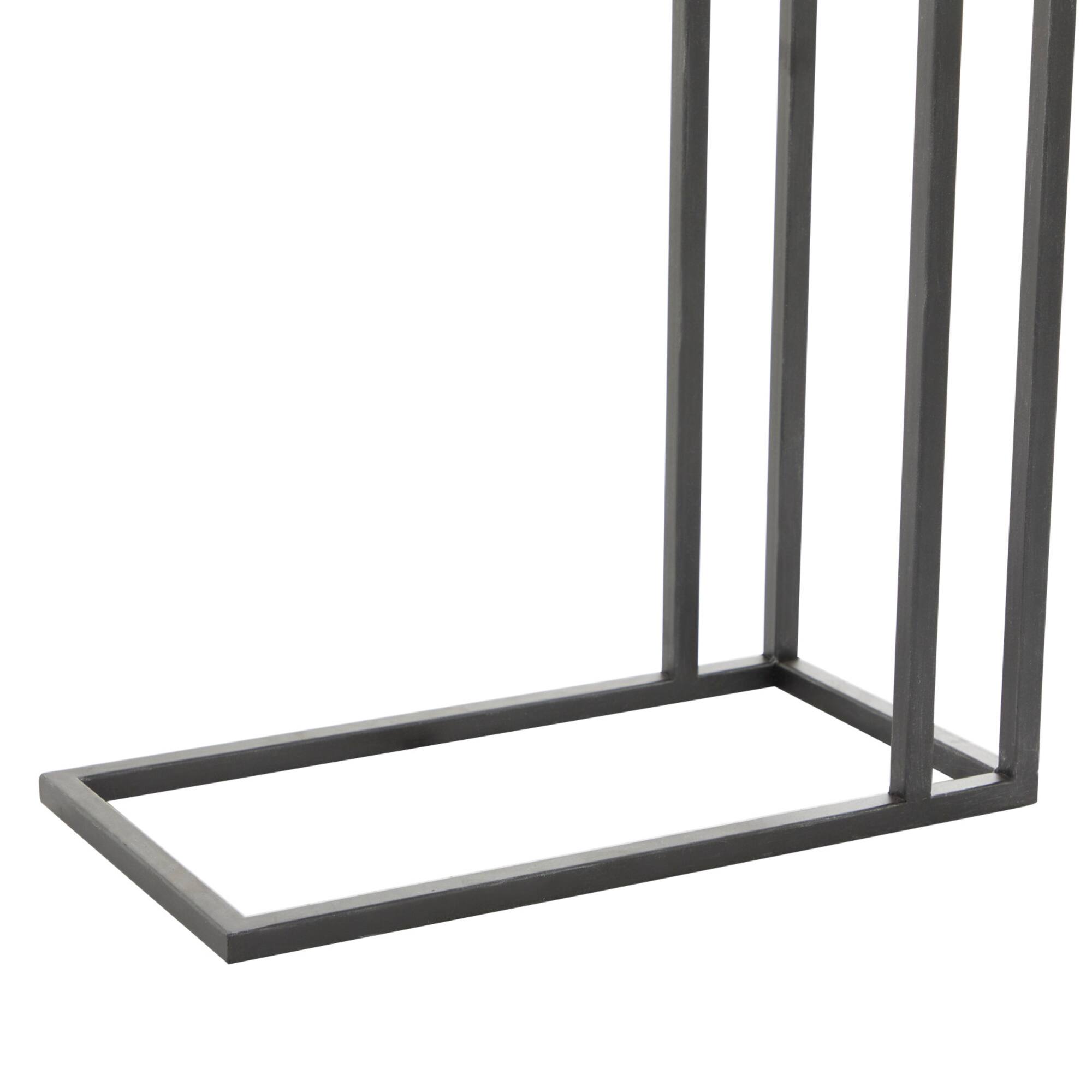 Brown Metal Rustic Accent Table 26" x 19" x 11"